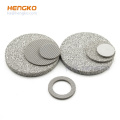 0,2-120UM Microns de metal sinterizado em pó poroso 316L Filtro de aço inoxidável Disco
